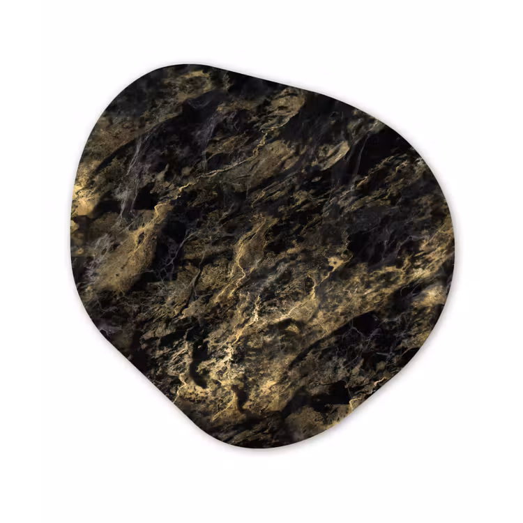 Organisch schilderij - Forex - Marmer - Zwart - Goud — 1