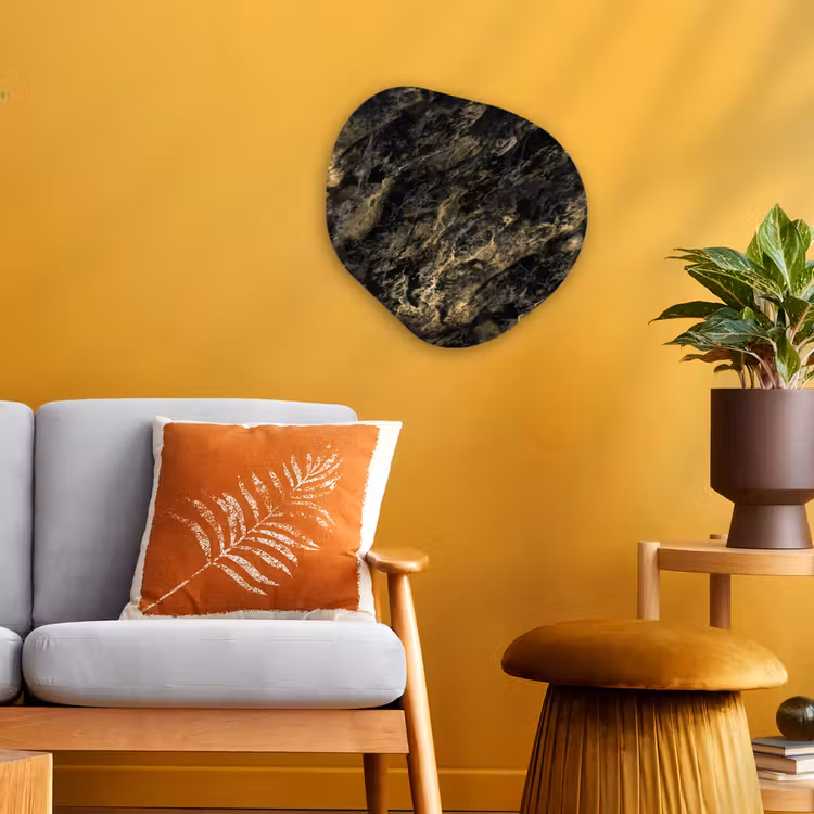 Organisch schilderij - Forex - Marmer - Zwart - Goud — 3
