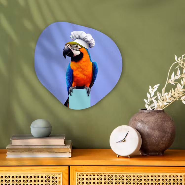 Organisch schilderij - Forex - Papegaai - Koksmuts - Vogel - Leuk — 2