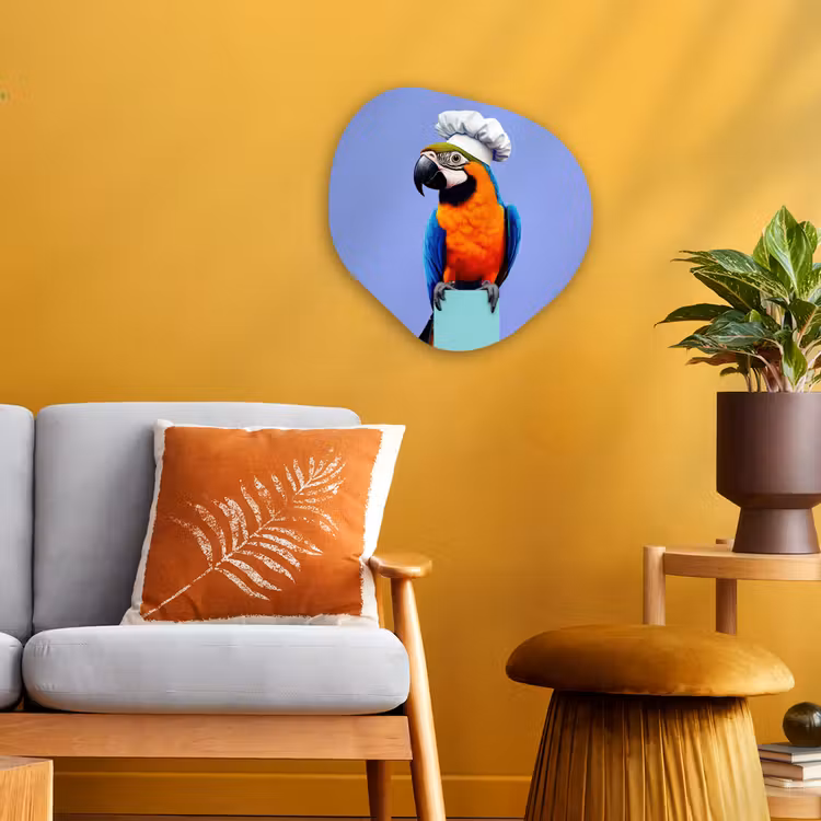 Organisch schilderij - Forex - Papegaai - Koksmuts - Vogel - Leuk — 3