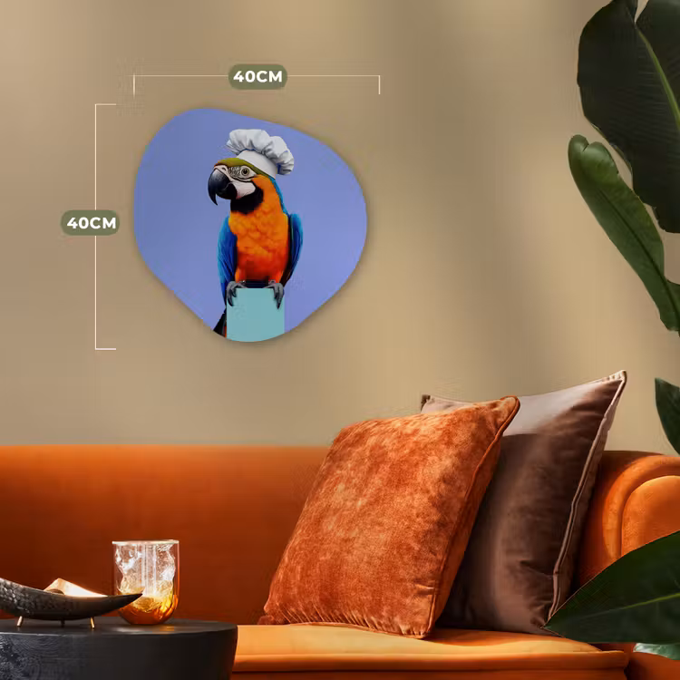Organisch schilderij - Forex - Papegaai - Koksmuts - Vogel - Leuk — 4