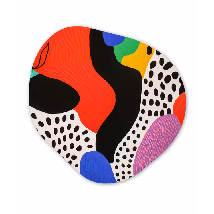 Organisch schilderij - Forex - Abstract - Vormen - Kleuren - Stippen — 1