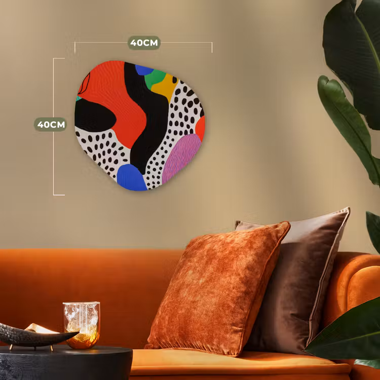 Organisch schilderij - Forex - Abstract - Vormen - Kleuren - Stippen — 4