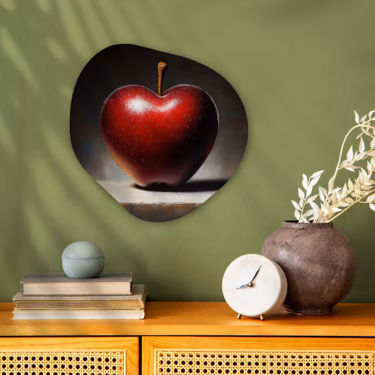 Organisch schilderij - Forex - Apple - Hart - Rood — 2
