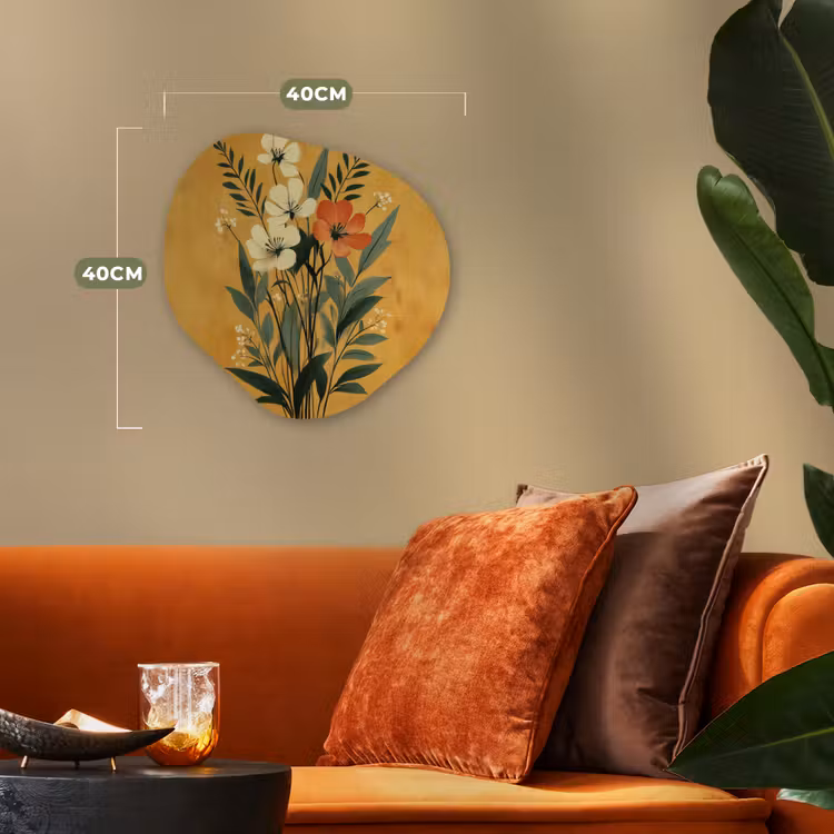 Organisch schilderij - Forex - Bladeren - Boeket - Bloemen - Geel — 4