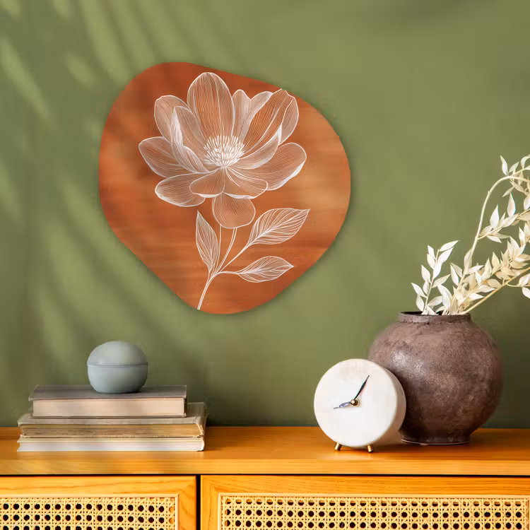 Organisch schilderij - Forex - Bloem - Minimalistisch - Wit — 2