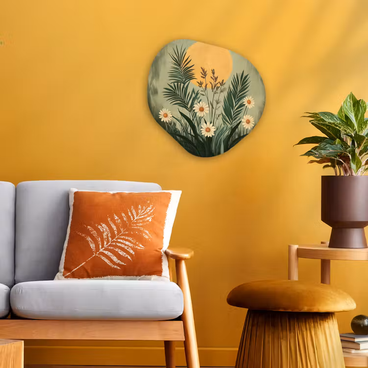 Organisch schilderij - Forex - Bloemen - Bladeren - Zon - Groen — 3