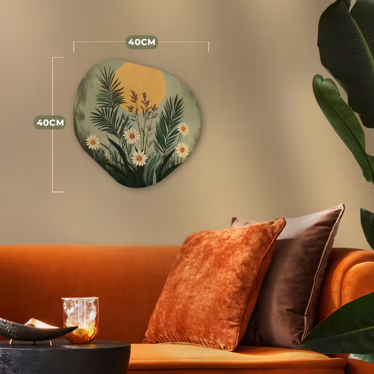 Organisch schilderij - Forex - Bloemen - Bladeren - Zon - Groen — 4