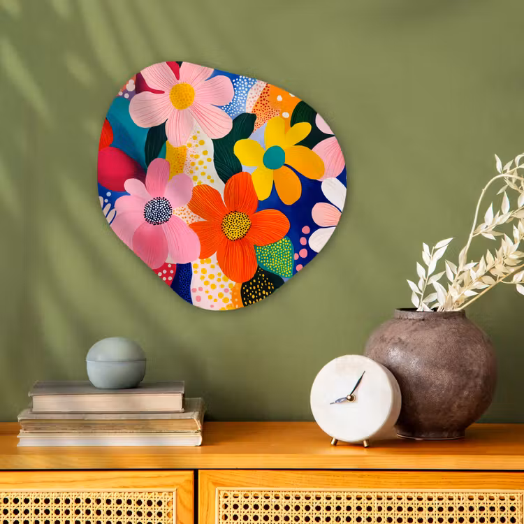 Organisch schilderij - Forex - Bloemen - Kleurrijk - Stippen — 2