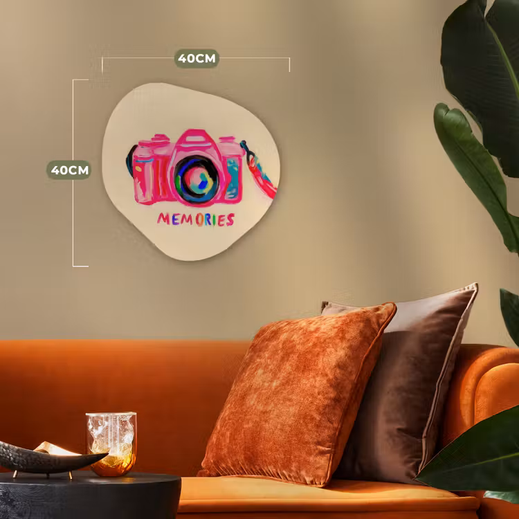 Organisch schilderij - Forex - Camera - Memories - Roze - Geschilderd — 4
