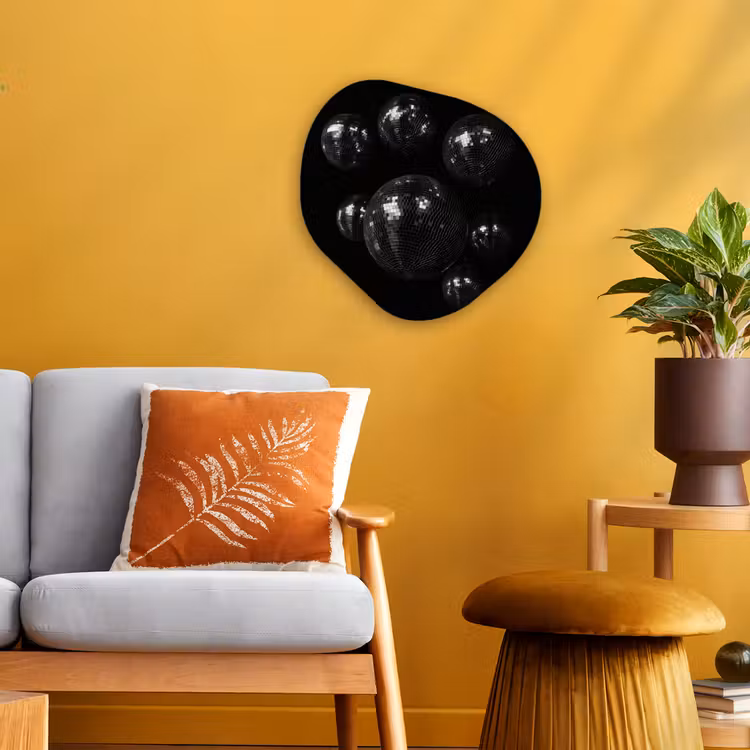 Organisch schilderij - Forex - Discoballen - Minimalistisch - Zwart — 3