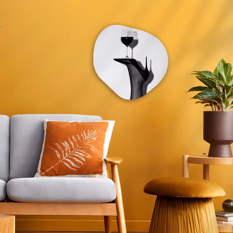 Organisch schilderij - Forex - Hak - Wijn - Minimalistisch - Zwart — 3