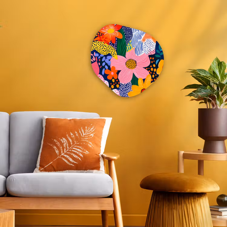 Organisch schilderij - Forex - Kleurrijk - Bloemen - Abstract - Stippen — 3