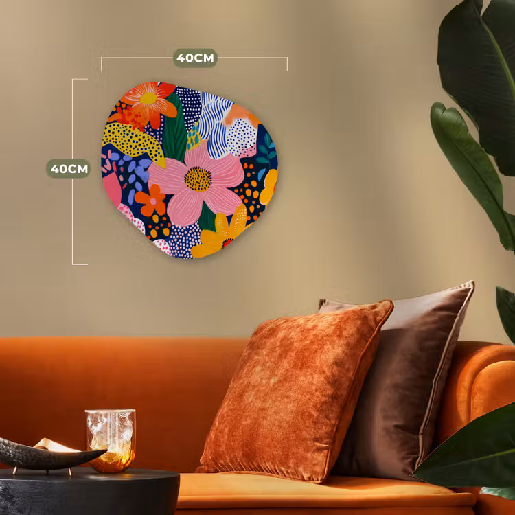 Organisch schilderij - Forex - Kleurrijk - Bloemen - Abstract - Stippen — 4