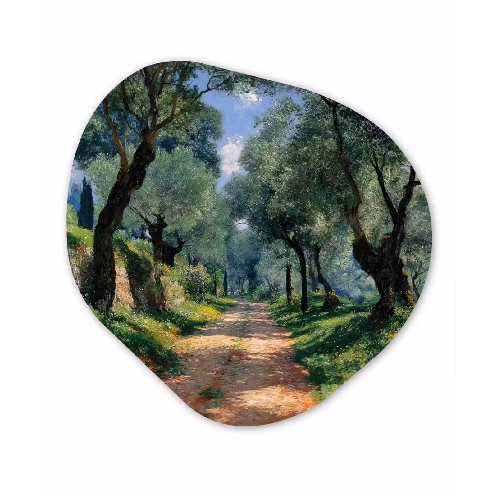 Organisch schilderij - Forex - Pad - Bomen - Schaduw - — 1