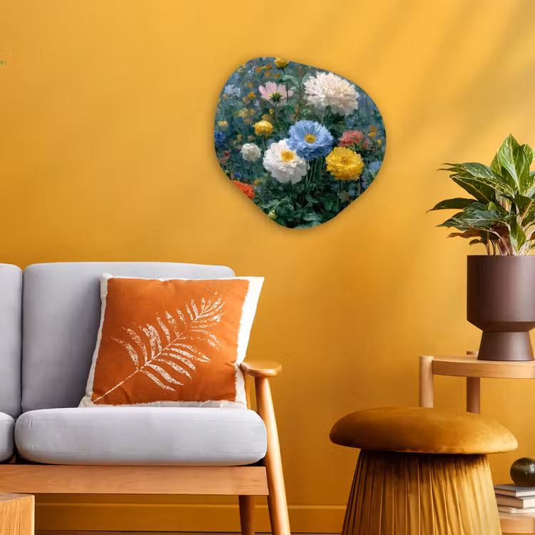 Organisch schilderij - Forex - Close-up - Veld - Bloemen - Kleurrijk — 3