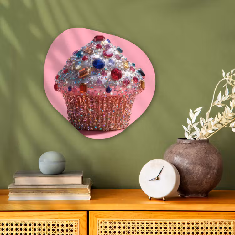 Organisch schilderij - Forex - Cupcake - Kleurrijk - Edelstenen — 2