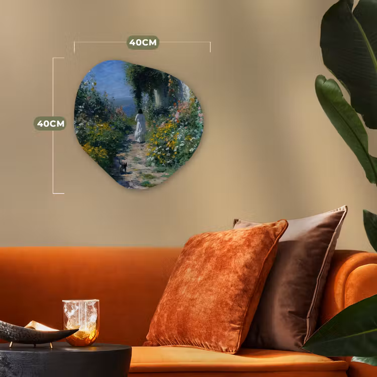 Organisch schilderij - Forex - Kat - Vrouw - Bloemen - Huis — 4