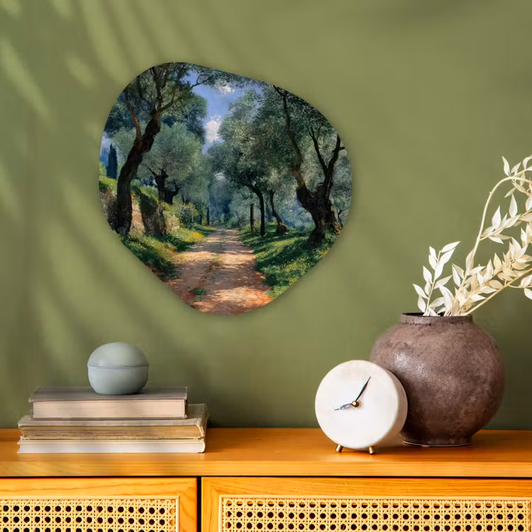 Organisch schilderij - Forex - Pad - Bomen - Schaduw - — 2