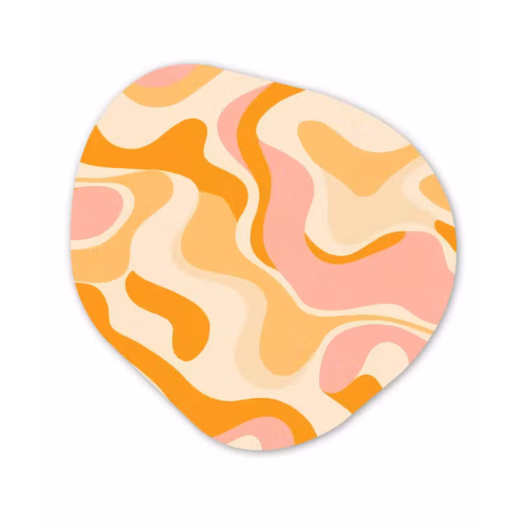 Organisch schilderij - Forex - Abstract - Golvend - Oranje — 1