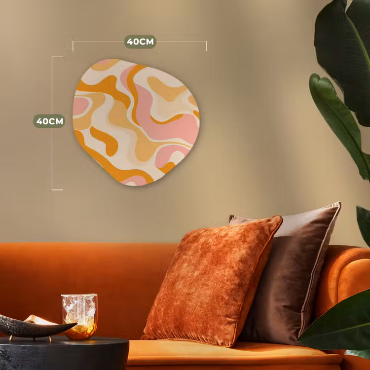 Organisch schilderij - Forex - Abstract - Golvend - Oranje — 4