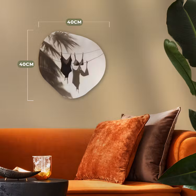 Organisch schilderij - Forex - Badkleding - Palmbomen - Schaduw - Tropisch — 4