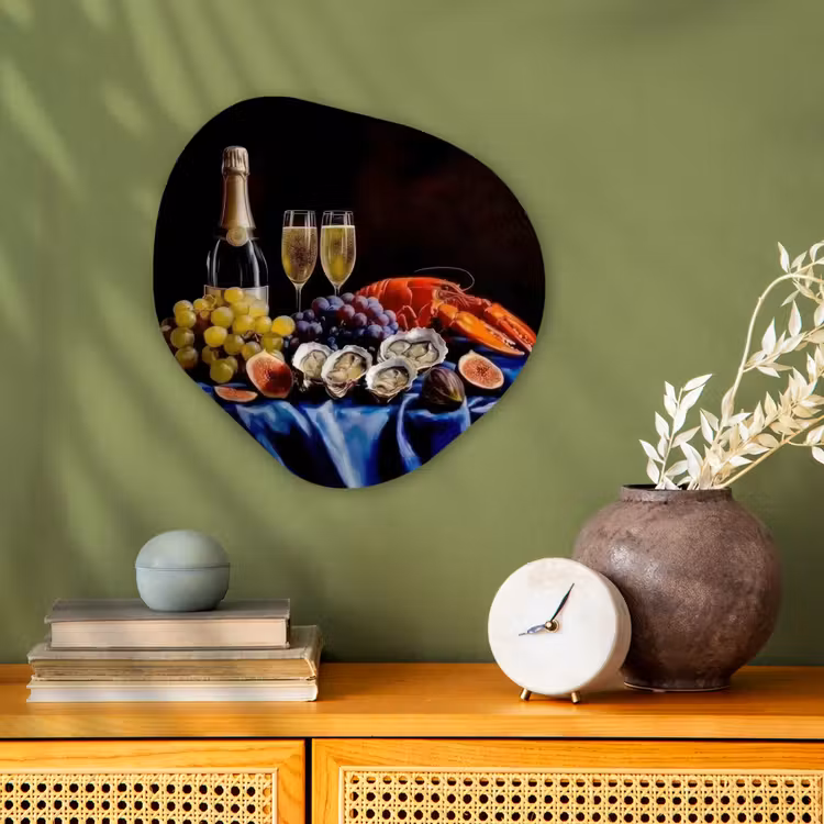 Organisch schilderij - Forex - Champagne - Luxe - Oesters — 2