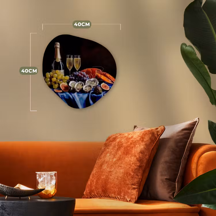Organisch schilderij - Forex - Champagne - Luxe - Oesters — 4