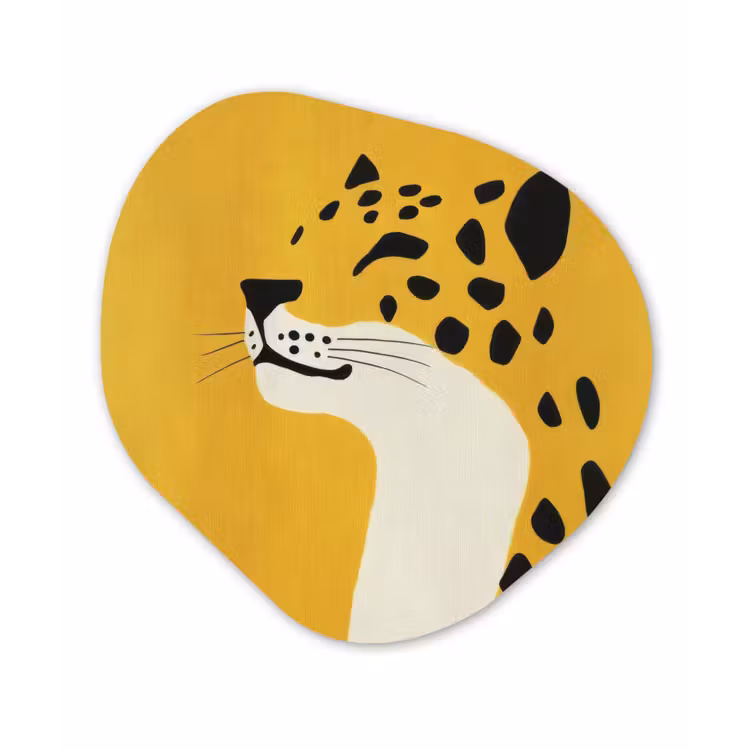 Organisch schilderij - Forex - Cheetah - Illustratie - Geel — 1