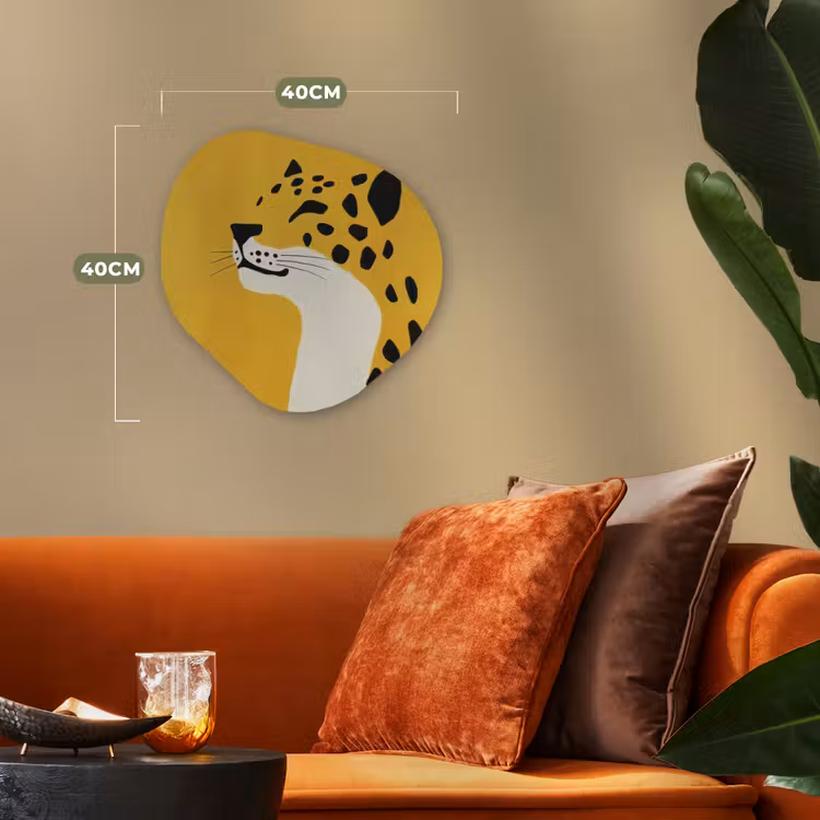 Organisch schilderij - Forex - Cheetah - Illustratie - Geel — 4