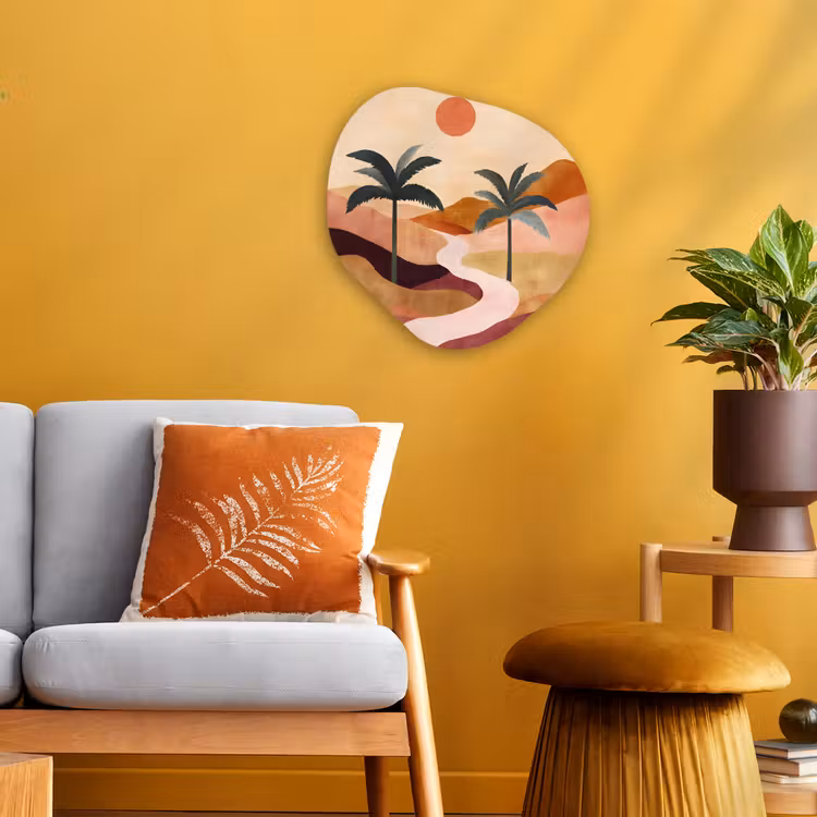 Organisch schilderij - Forex - Heuvels - Palmbomen - Abstract — 3