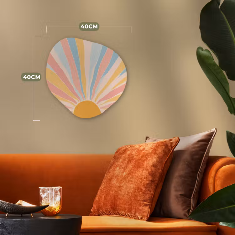 Organisch schilderij - Forex - Illustratie - Zon - Pastelkleuren — 4