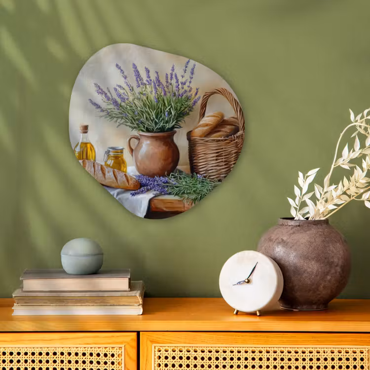 Organisch schilderij - Forex - Lavendel - Brood - Stilleven — 2
