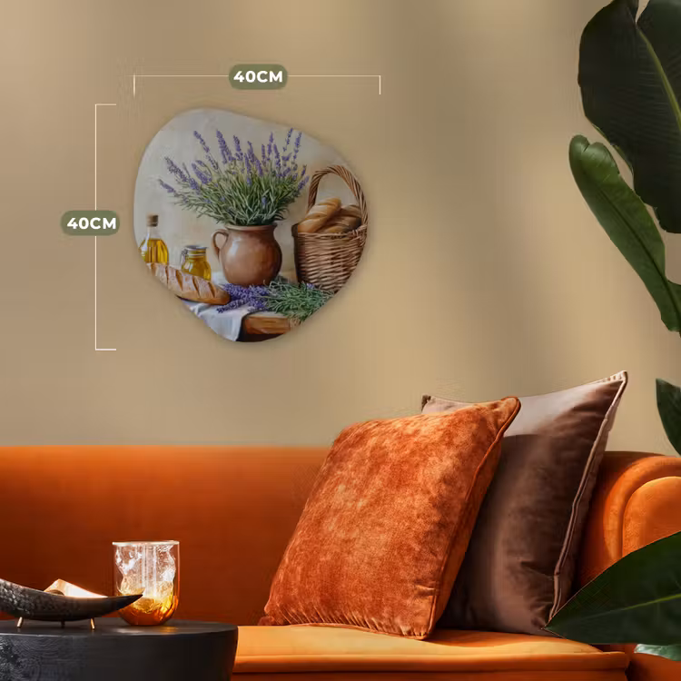 Organisch schilderij - Forex - Lavendel - Brood - Stilleven — 4