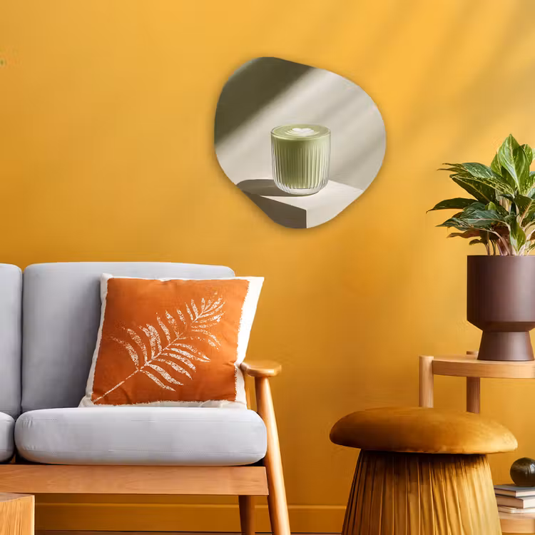 Organisch schilderij - Forex - Matcha - Glas - Groen - Minimalistisch — 3