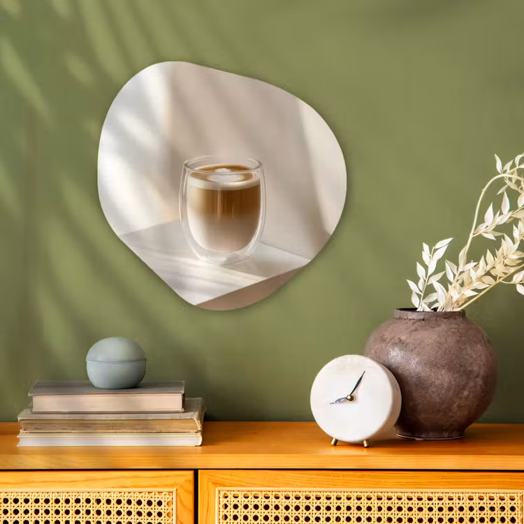 Organisch schilderij - Forex - Mok - Latte - Minimalistisch - Schaduw — 2