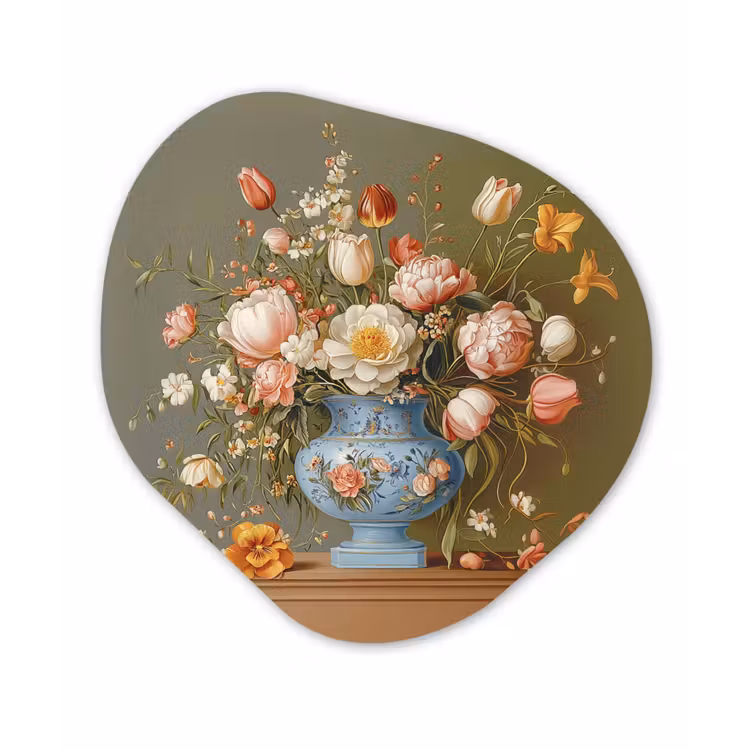 Organisch schilderij - Forex - Neutral - Bloemen - Boeket - Vaas — 1