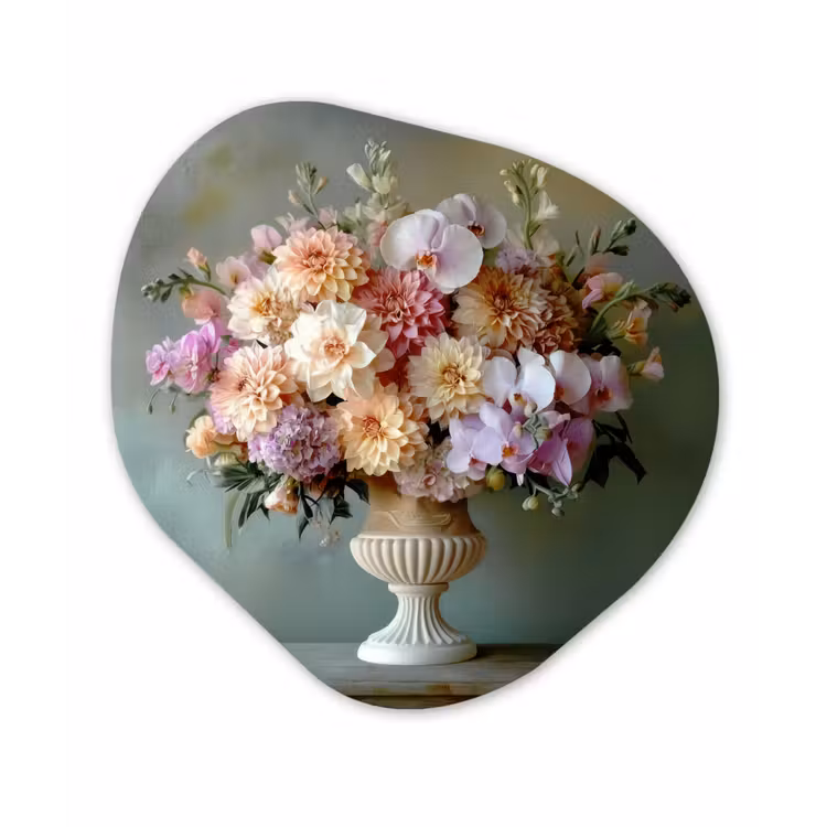 Organisch schilderij - Forex - Orchidee - Boeket - Vaas - Bloemen — 1