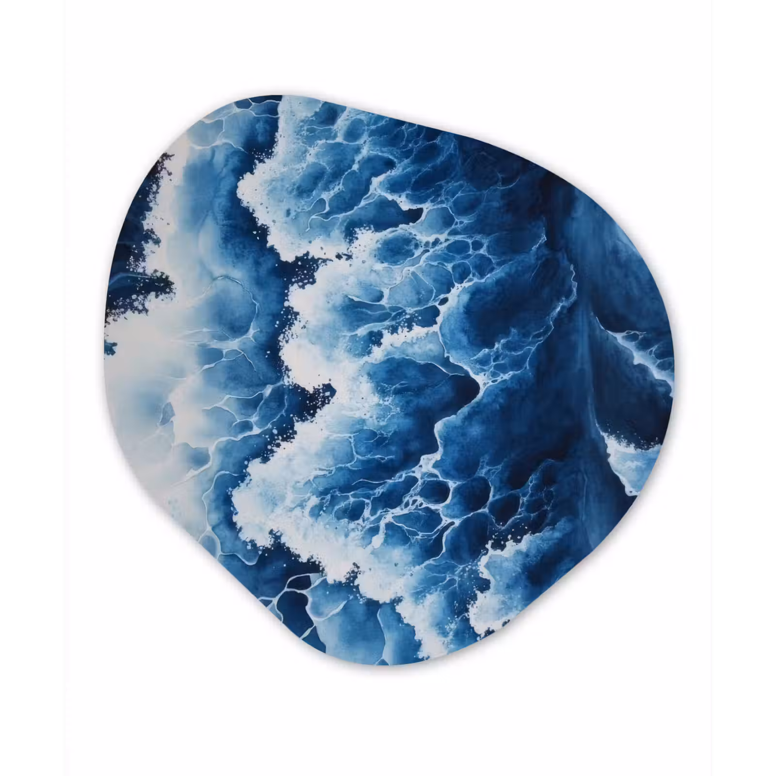 Organisch schilderij - Forex - Golven - Blauw - Schuim — 1