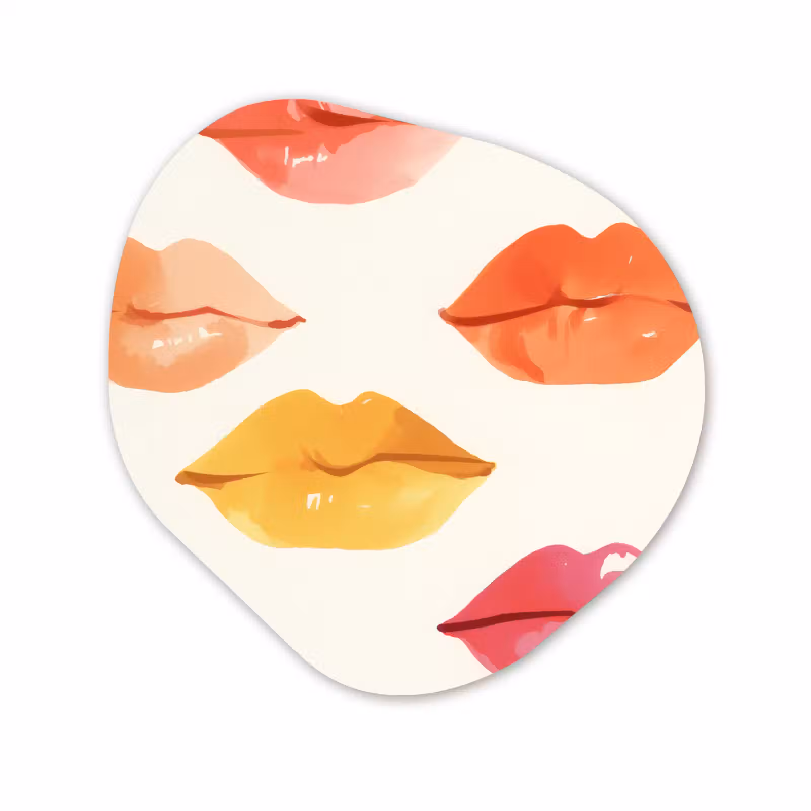 Organisch schilderij - Forex - Lippen - Kleurrijk - Glanzend — 1