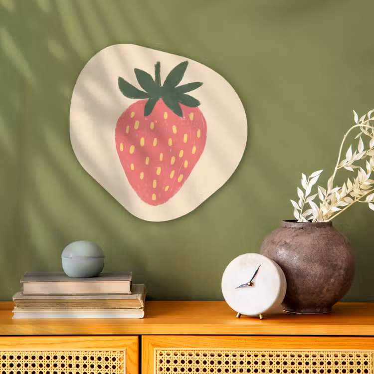 Organisch schilderij - Forex - Aardbei - Minimalistisch - Rood - Fruit — 2