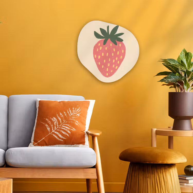 Organisch schilderij - Forex - Aardbei - Minimalistisch - Rood - Fruit — 3