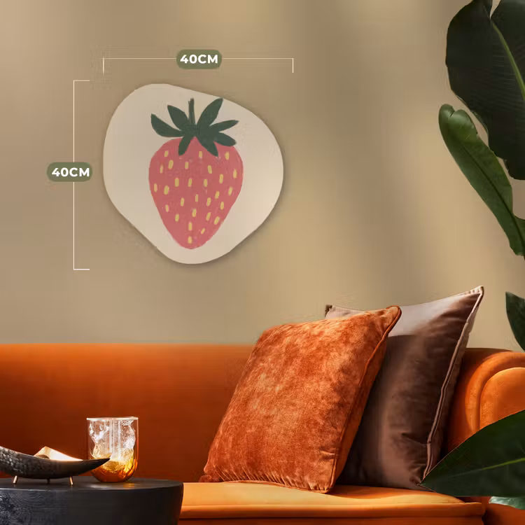 Organisch schilderij - Forex - Aardbei - Minimalistisch - Rood - Fruit — 4
