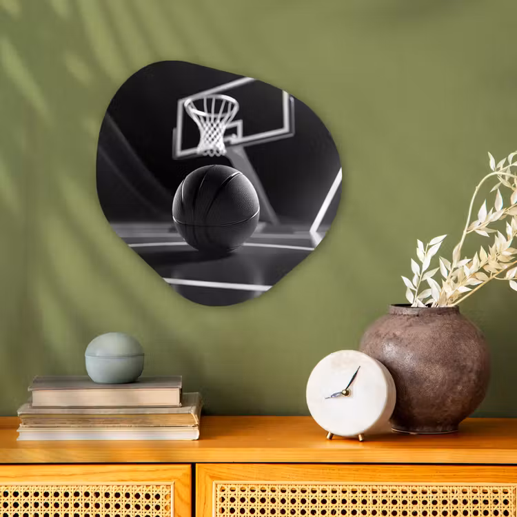 Organisch schilderij - Forex - Basketbal - Basketbalveld - Lichtlijnen — 2