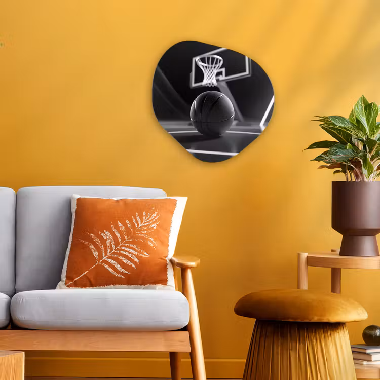 Organisch schilderij - Forex - Basketbal - Basketbalveld - Lichtlijnen — 3