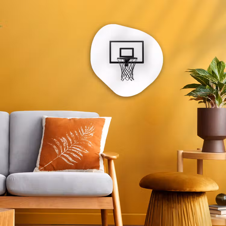 Organisch schilderij - Forex - Basketbalbord - Minimalistisch - Zwart — 3