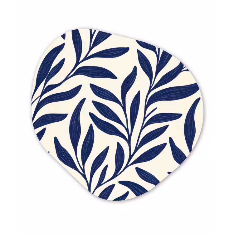 Organisch schilderij - Forex - Bladeren - Klimop - Donkerblauw — 1