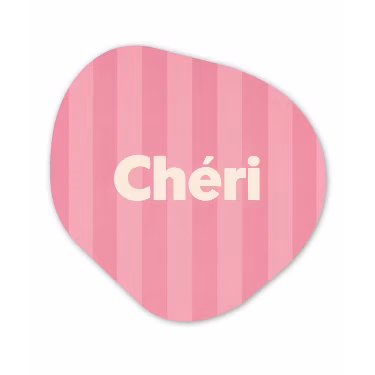 Organisch schilderij - Forex - Gestreept - Roze - Chéri — 1