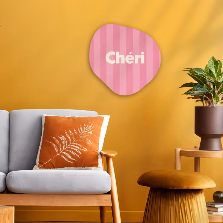 Organisch schilderij - Forex - Gestreept - Roze - Chéri — 3