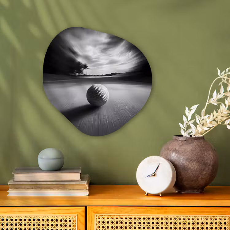 Organisch schilderij - Forex - Golfbal - Wazig - Zwart — 2
